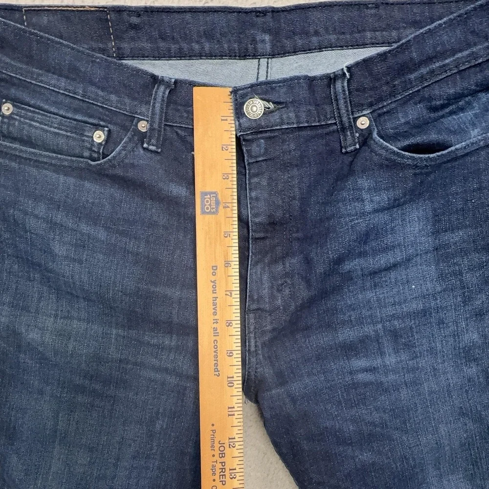 Levis 511 Jeans Mens 38x32 Blue Dark Wash Slim Tapered Stretch Denim Zip Fly